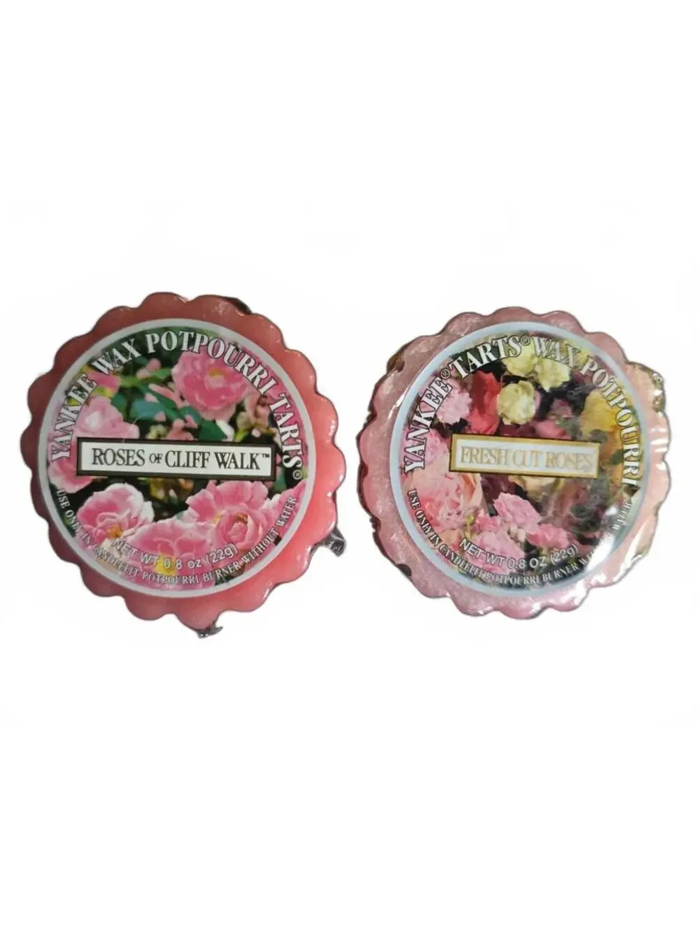 2 Yankee Candle Rose of Cliff Walk Fresh Cut Roses Wax Tarts